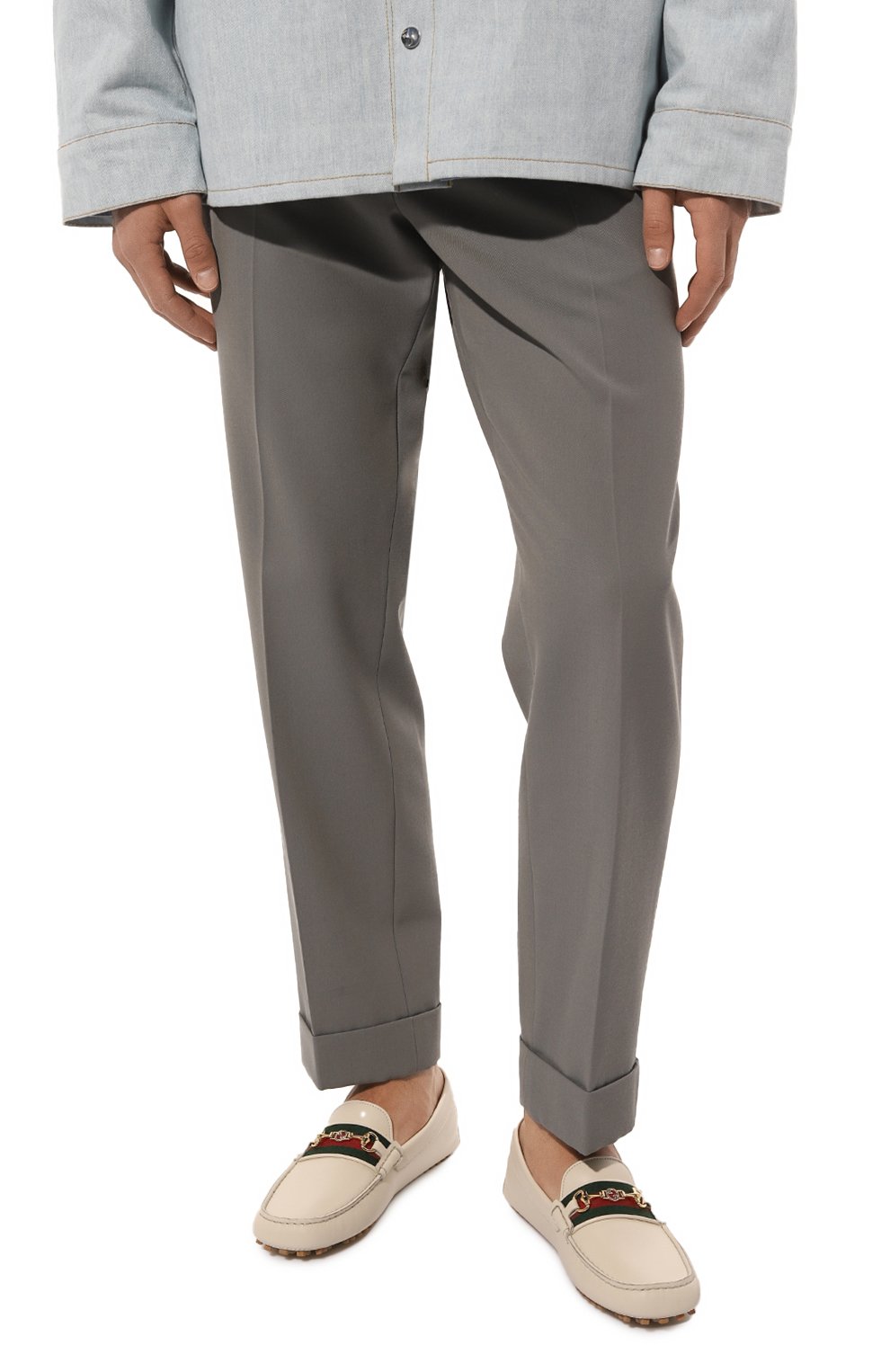 Кожаные мокасины ayrton GUCCI белого цвета по цене 84960 руб., арт. 624698 1XH10, фото 3 Кожаные мокасины ayrton GUCCI, арт. 624698 1XH10, фото 3