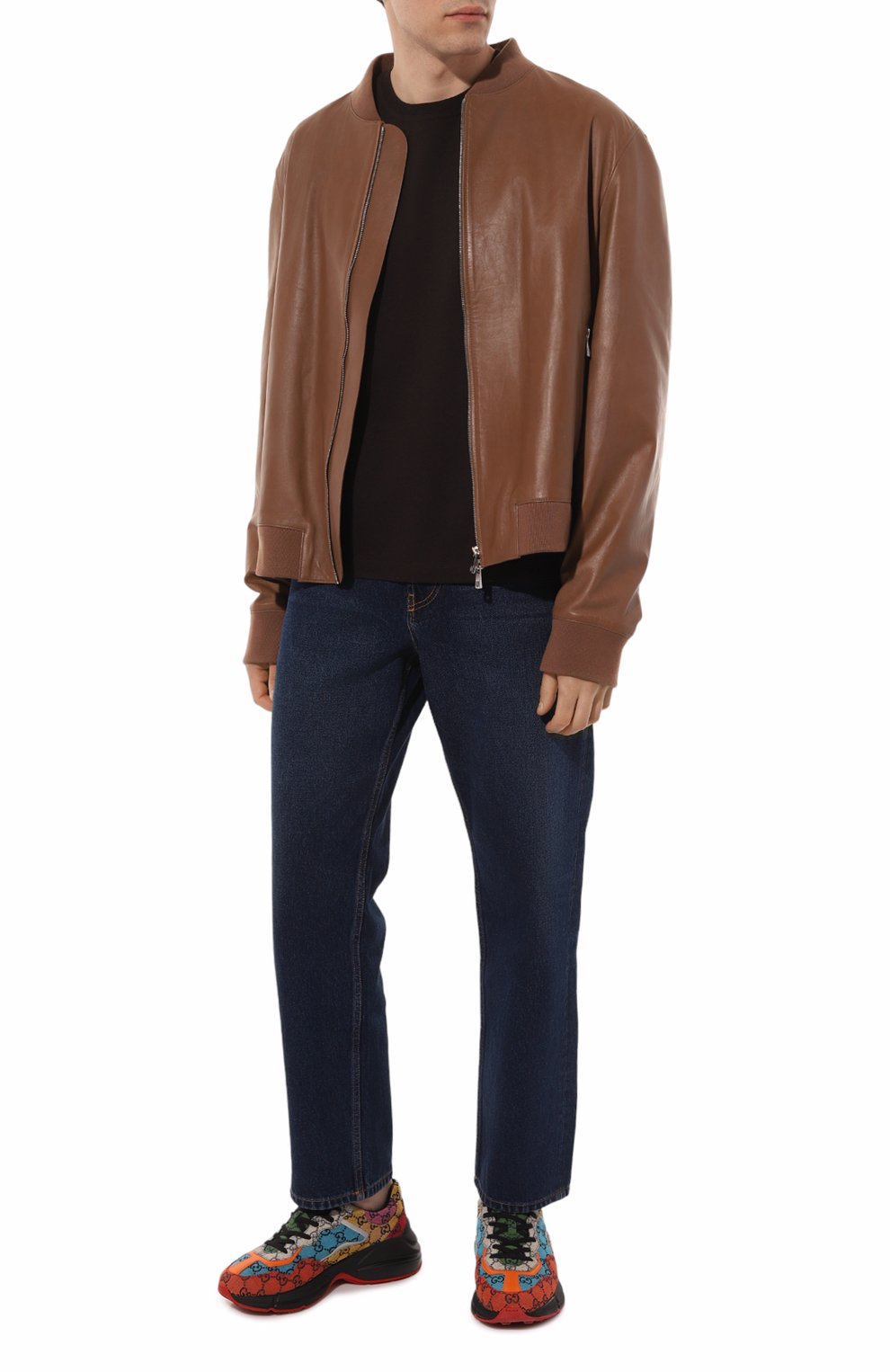 Текстильные кроссовки rhyton GUCCI разноцветного цвета по цене 105120 руб., арт. 663659 2UZK0, фото 2 Текстильные кроссовки rhyton GUCCI, арт. 663659 2UZK0, фото 2