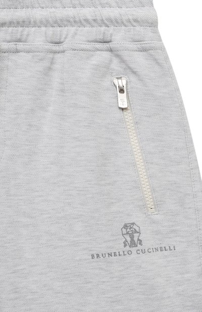 Хлопковые шорты BRUNELLO CUCINELLI, арт. BE854E387C, фото 3