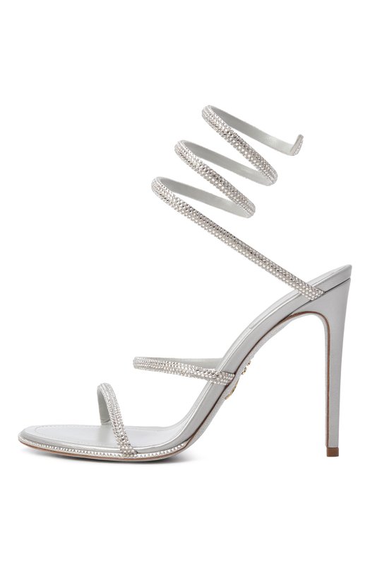 Текстильные босоножки Cleo 105 Rene Caovilla C12538-105/R001 Серебряный  C12538-105/R001 Фото 4