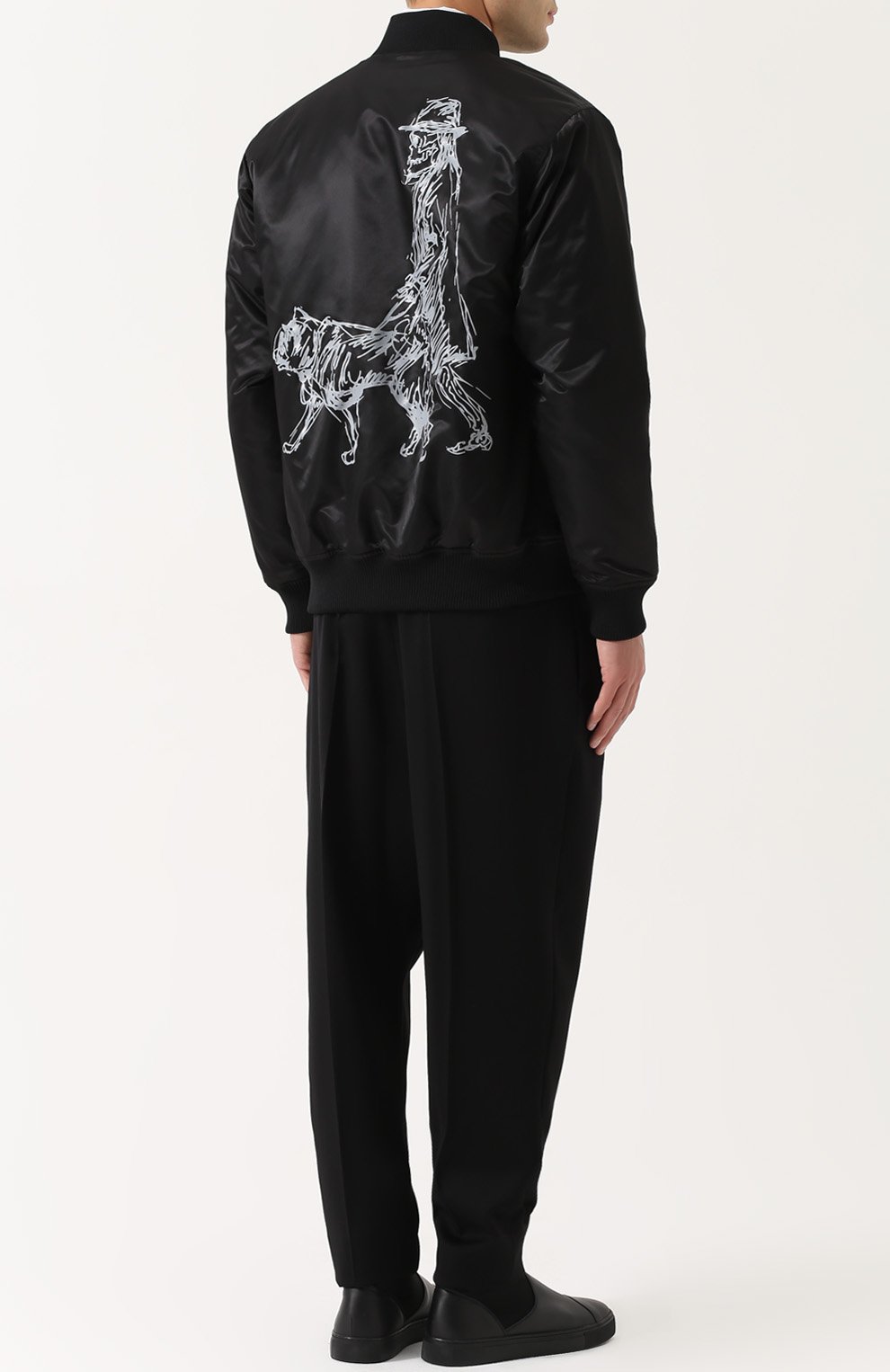 Бомбер на кнопках с принтом на спине YOHJI YAMAMOTO, арт. HK-Y30-601, фото 2