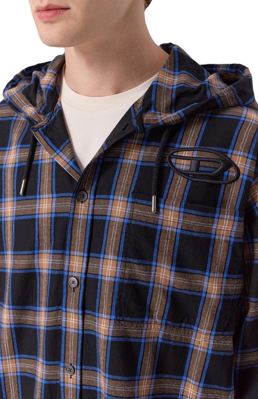 Хлопковая рубашка Diesel A19446/0AJFI Разноцветный  A19446/0AJFI Фото 5