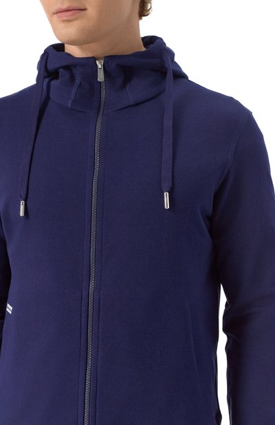 Хлопковая толстовка FEDELI темно-синего цвета по цене 73900 руб., арт. 8UE00642, фото 5 Хлопковая толстовка FEDELI, арт. 8UE00642, фото 5