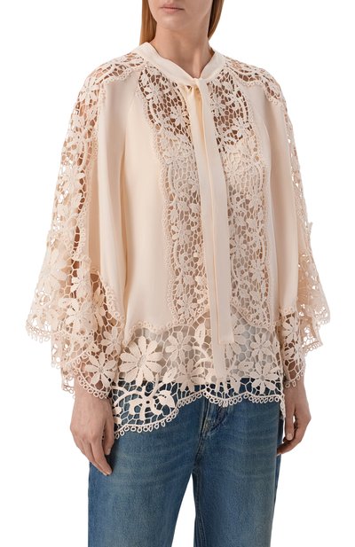 Блузка из хлопка и шелка ELIE SAAB, арт. T0335/SIM03, фото 3