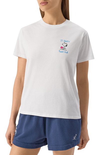 Хлопковая футболка MC2 SAINT BARTH белого цвета по цене 10750 руб., арт. STBW EMILIE/03138H, фото 3 Хлопковая футболка MC2 SAINT BARTH, арт. STBW EMILIE/03138H, фото 3
