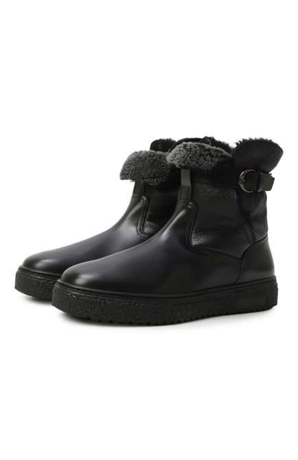 Мужские кожаные сапоги W.GIBBS, арт. 1871005/VITELL0 B0X/DENVER FUR