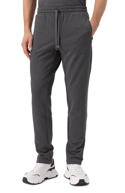 Хлопковые брюки DOLCE & GABBANA темно-серого цвета по цене 78450 руб., арт. GZ12AT/G7M4Y, фото 3 Хлопковые брюки DOLCE & GABBANA, арт. GZ12AT/G7M4Y, фото 3