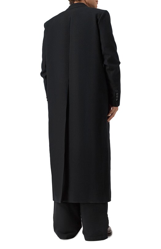 Шерстяное пальто Ann Demeulemeester B0011602/FA207 Чёрный  B0011602/FA207 Фото 4