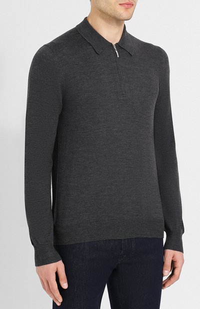 Шерстяное поло GRAN SASSO темно-серого цвета по цене 27500 руб., арт. 55125/14290, фото 3 Шерстяное поло GRAN SASSO, арт. 55125/14290, фото 3