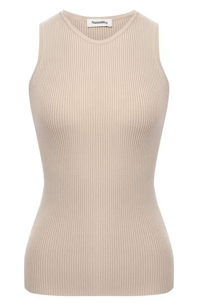 Топ из вискозы NANUSHKA, арт. JAYA_BEIGE_C0MF0RT KNIT, фото 1
