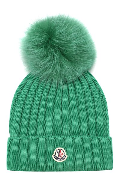 Шерстяная шапка с меховым помпоном MONCLER, арт. D2-093-00219-00-03510, фото 1