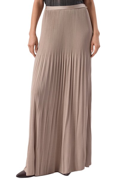 Юбка из вискозы GIORGIO ARMANI бежевого цвета по цене 244000 руб., арт. GW003196/AF24199, фото 3 Юбка из вискозы GIORGIO ARMANI, арт. GW003196/AF24199, фото 3