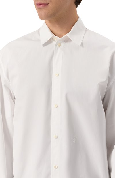 Хлопковая рубашка JIL SANDER белого цвета по цене 105500 руб., арт. J24DL0113/J45001, фото 5 Хлопковая рубашка JIL SANDER, арт. J24DL0113/J45001, фото 5