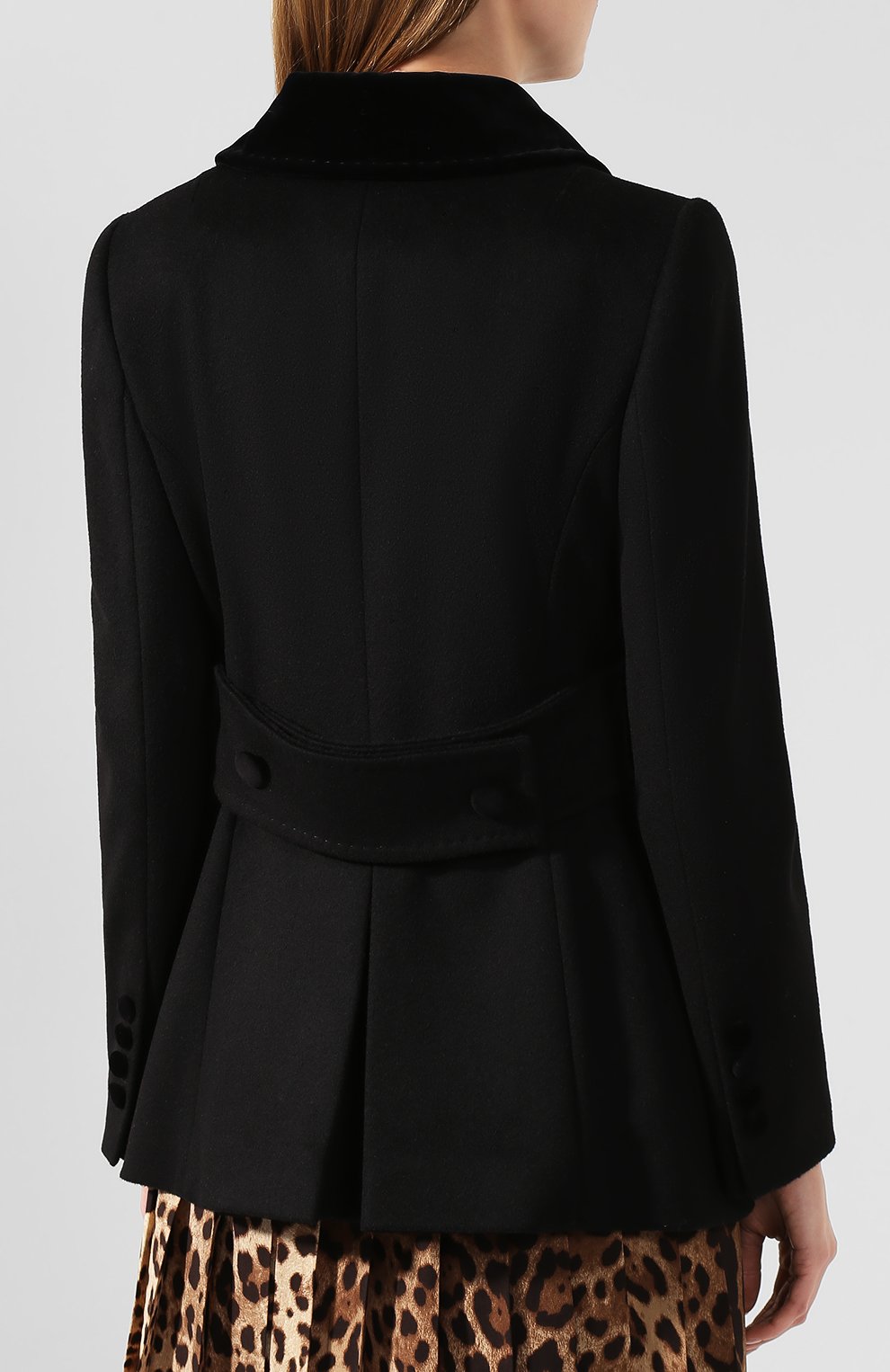 Пальто из смеси шерсти и кашемира с хлопком DOLCE & GABBANA, арт. F0X97T/FU3A1, фото 4