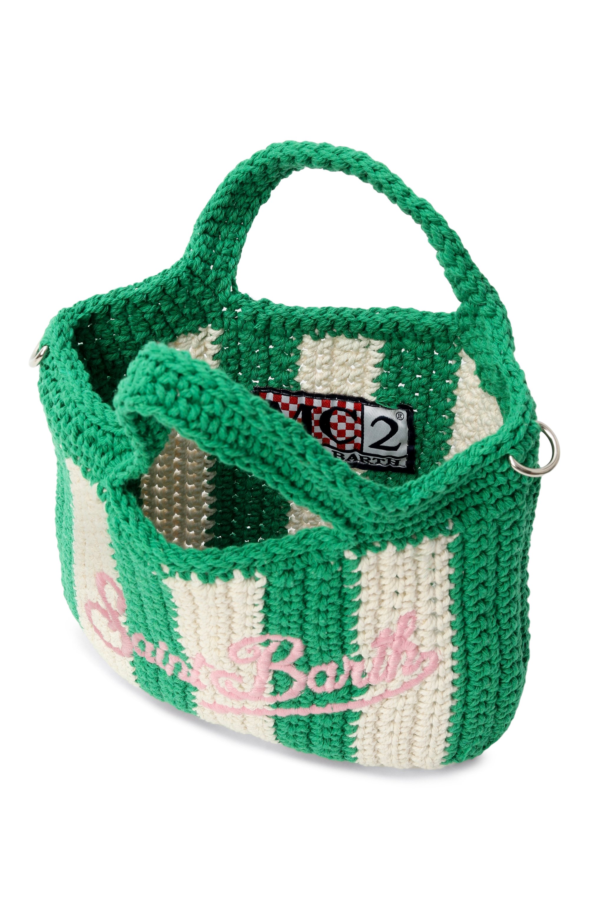 Сумка MC2 SAINT BARTH зеленого цвета по цене 13450 руб., арт. CR0CHET BAG MINI/00193H, фото 3 Сумка MC2 SAINT BARTH, арт. CR0CHET BAG MINI/00193H, фото 3