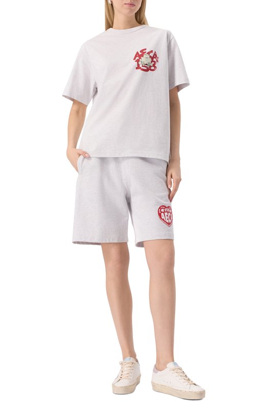 Хлопковые шорты AECA WHITE AWCMSSBDBSSOV002C0.LIGHT GREY (M) Серый  AWCMSSBDBSSOV002C0.LIGHT GREY (M) Фото 2