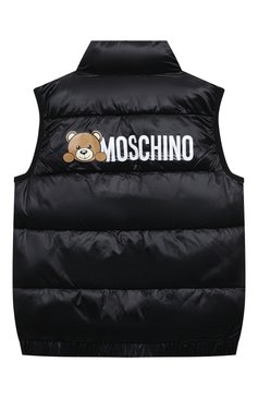 Мужского утепленный жилет MOSCHINO черного цвета, арт. H0S02K/L3A32/10A-14A | Фото 2 (Кросс-КТ: Утепленный; Региональные ограничения белый список (Axapta Mercury): Не проставлено; Материал внешний: Синтетический материал; Нос: Не проставлено; Материал подклада: Синтетический материал)