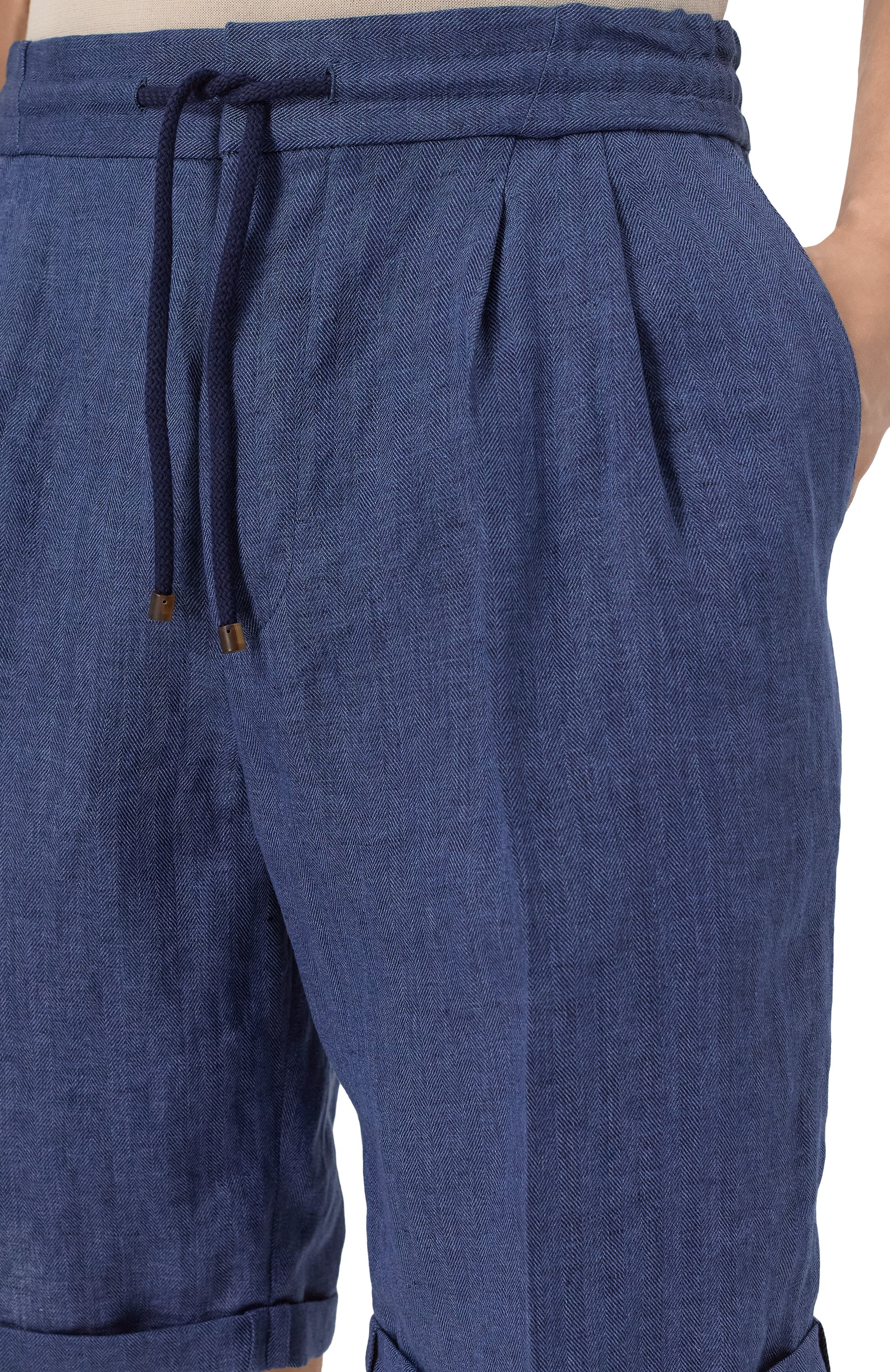 Льняные шорты BRUNELLO CUCINELLI, арт. MH251U0020, фото 5