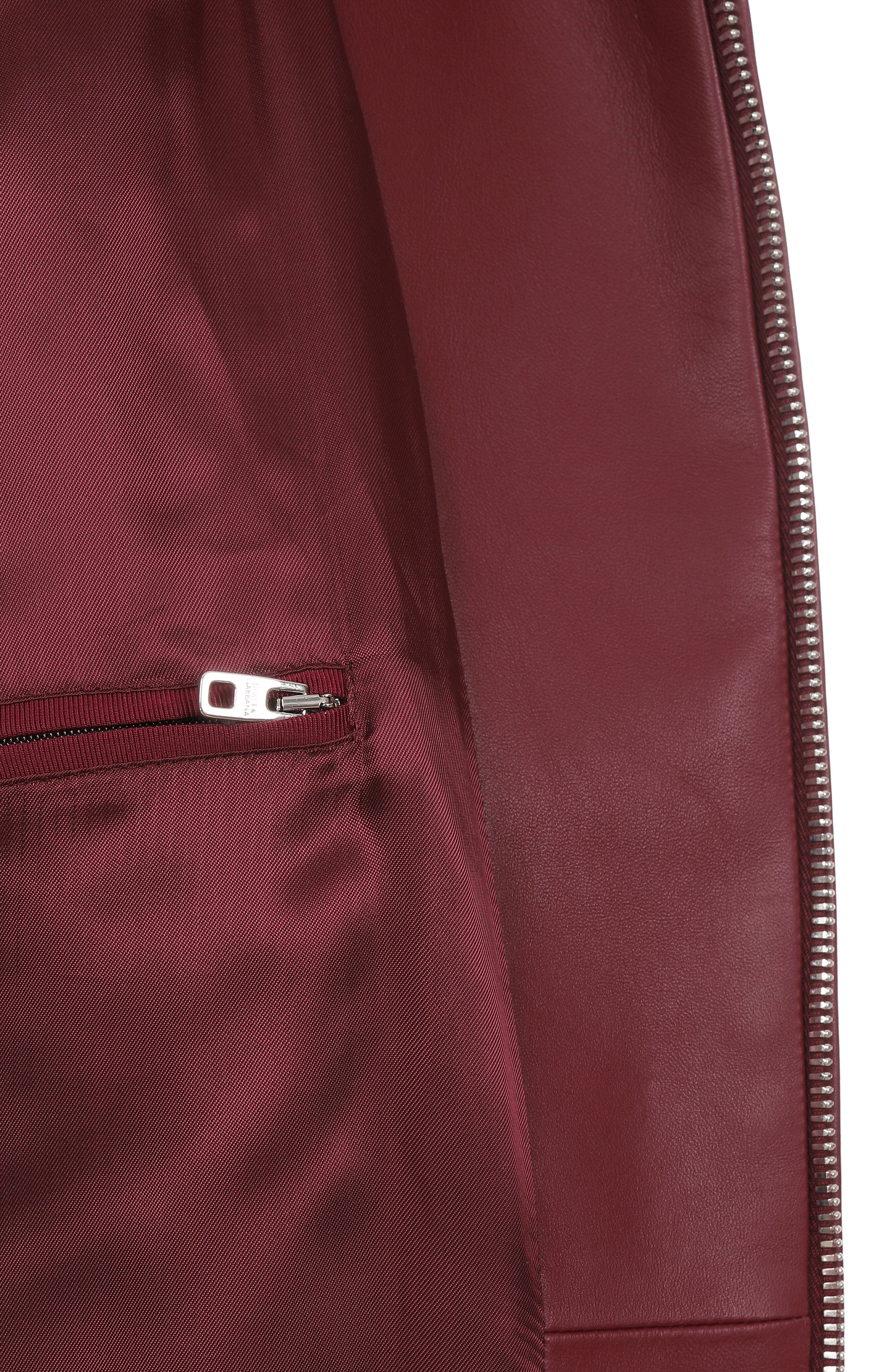 Кожаный бомбер DOLCE & GABBANA, арт. G9BILL/HULFY, фото 7