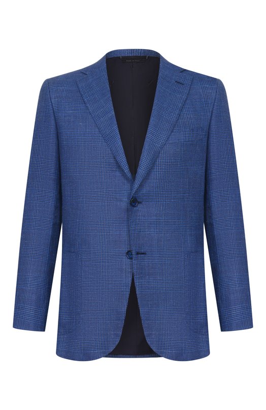 Пиджак из шерсти и шелка Brioni RG0D0Q/PDA58 Синий RG0D0Q/PDA58