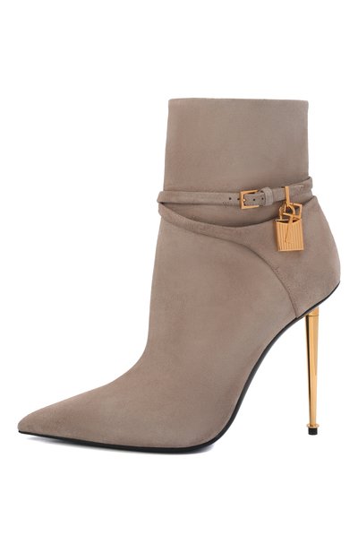 Замшевые ботильоны TOM FORD бежевого цвета по цене 184500 руб., арт. W2959T-LCL071, фото 4 Замшевые ботильоны TOM FORD, арт. W2959T-LCL071, фото 4