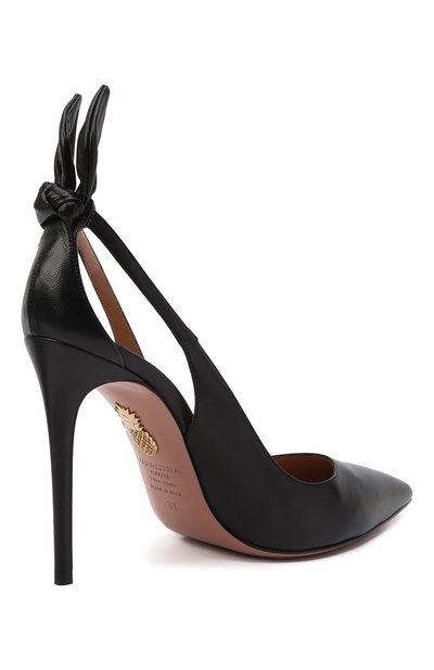 Кожаные туфли bow tie 105 AQUAZZURA, арт. DENHIGP0-NAP-000, фото 5