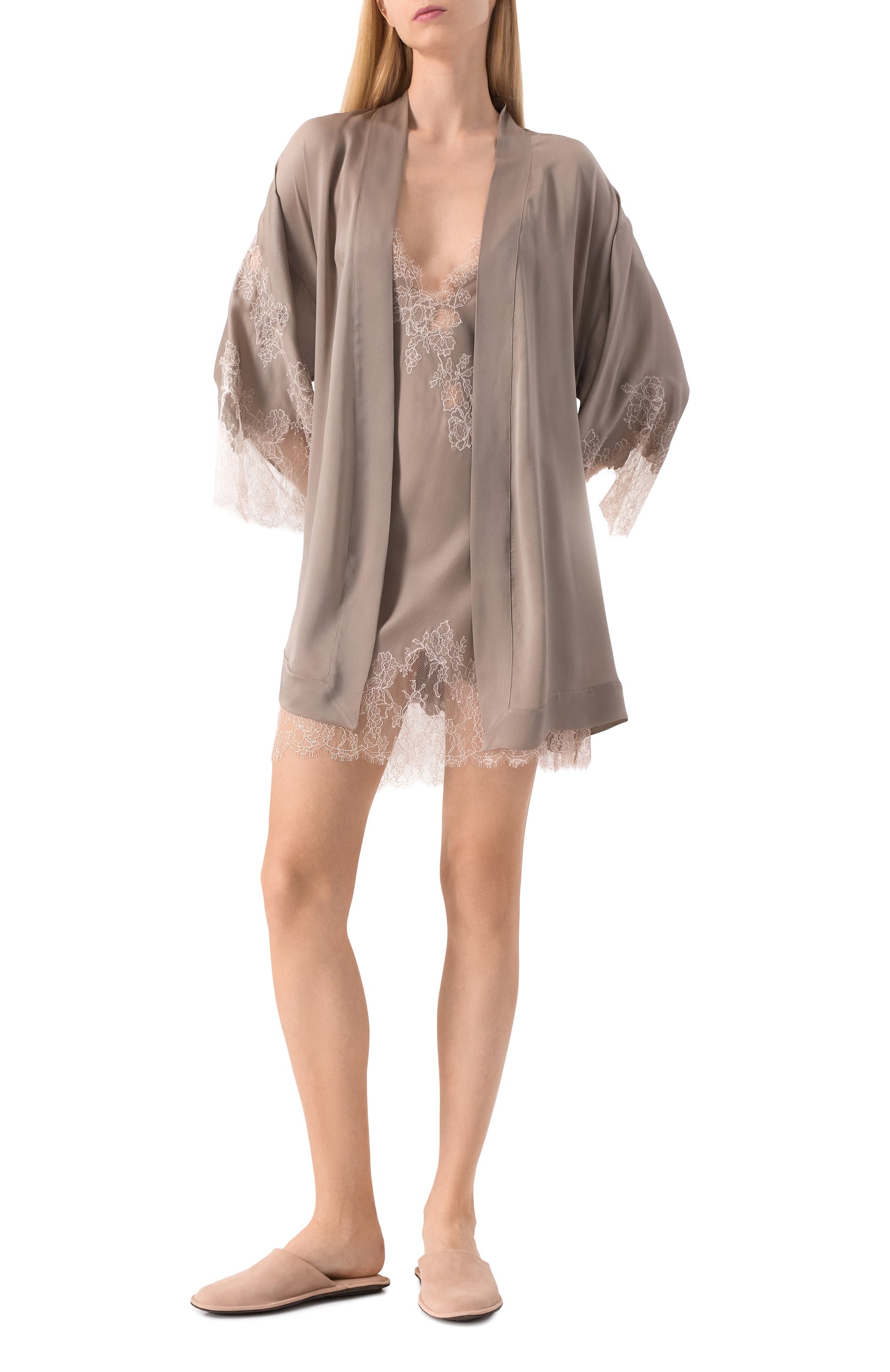 Шелковый халат CARINE GILSON, арт. EL0928DP, фото 2
