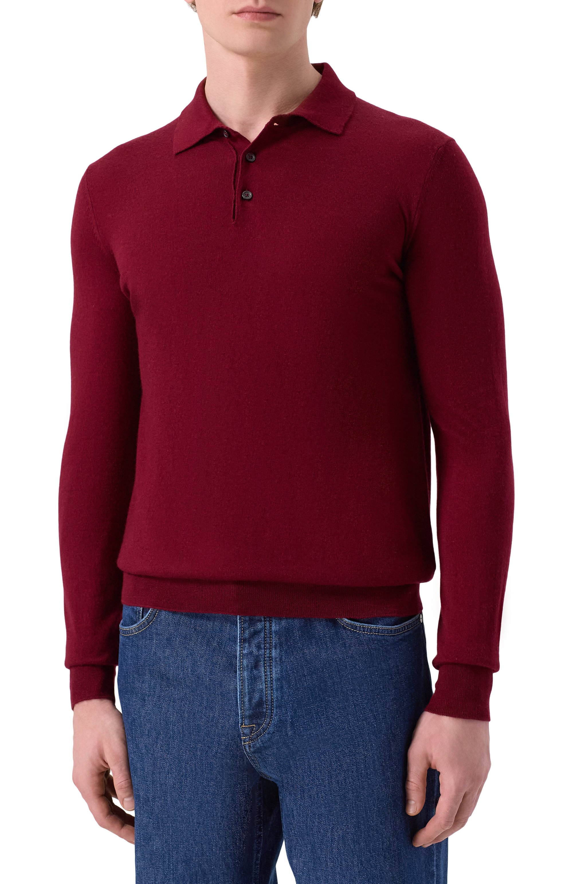 Поло из кашемира и шелка ANDREA CAMPAGNA, арт. M5625-1531, фото 3