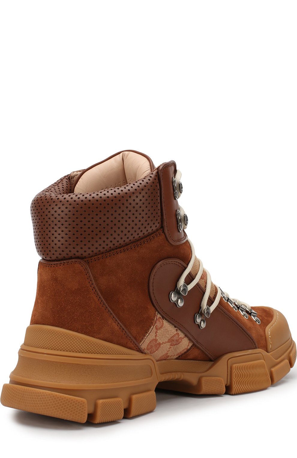 Кожаные кроссовки flashtrek GUCCI темно-бежевого цвета по цене 99500 руб., арт. 521679/0P310, фото 4 Кожаные кроссовки flashtrek GUCCI, арт. 521679/0P310, фото 4