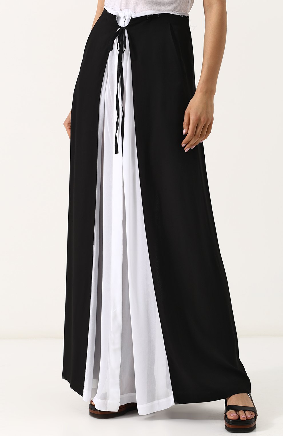 Юбка-макси из вискозы с контрастной вставкой ANN DEMEULEMEESTER, арт. 1801-1760-150-098, фото 3