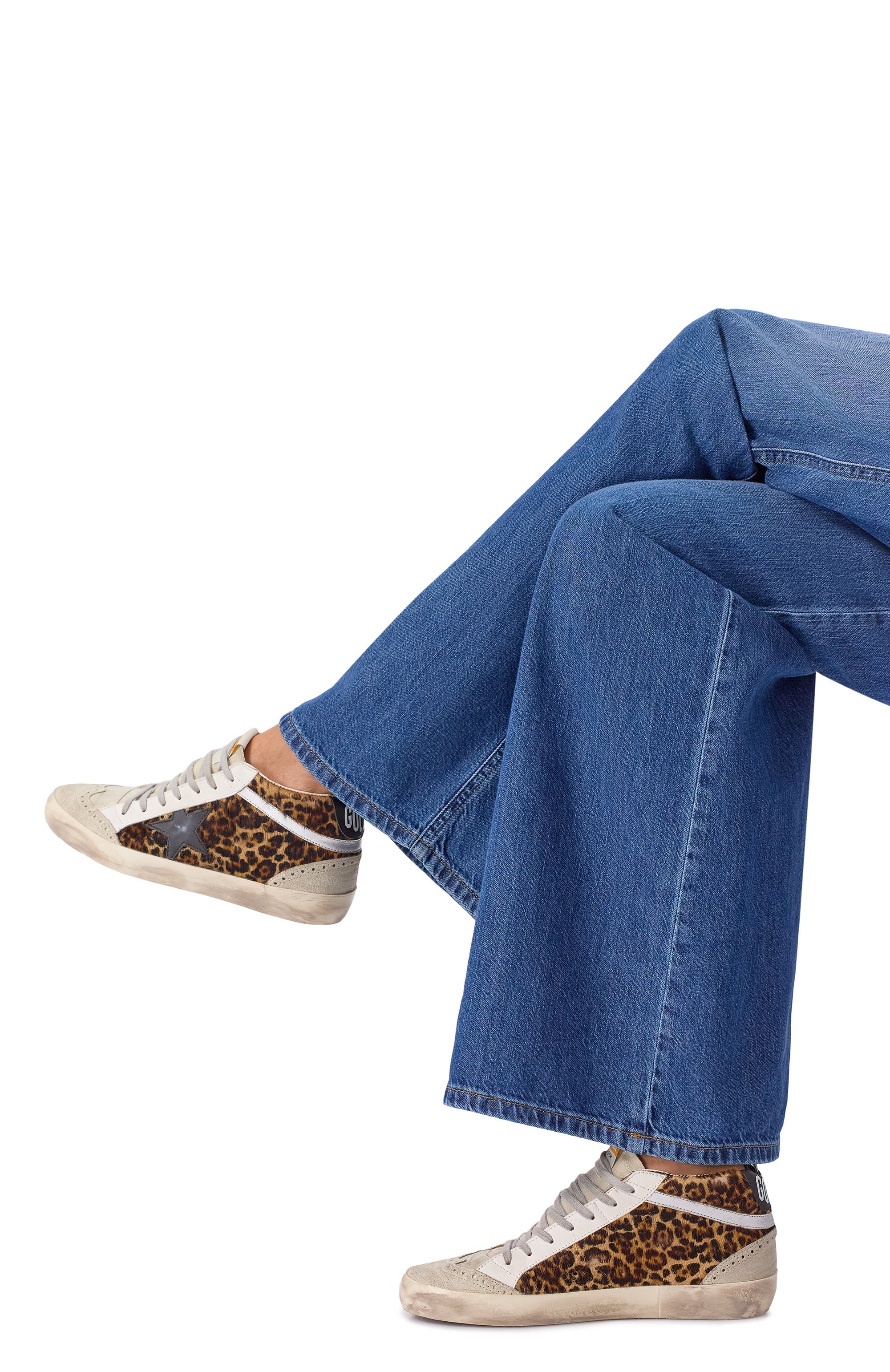 Кожаные кеды mid star GOLDEN GOOSE DELUXE BRAND, арт. GWF00122.F003766, фото 2