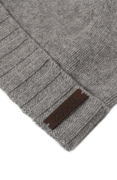 Кашемировая шапка ZEGNA серого цвета по цене 38050 руб., арт. Z6I40HA6/B60, фото 3 Кашемировая шапка ZEGNA, арт. Z6I40HA6/B60, фото 3
