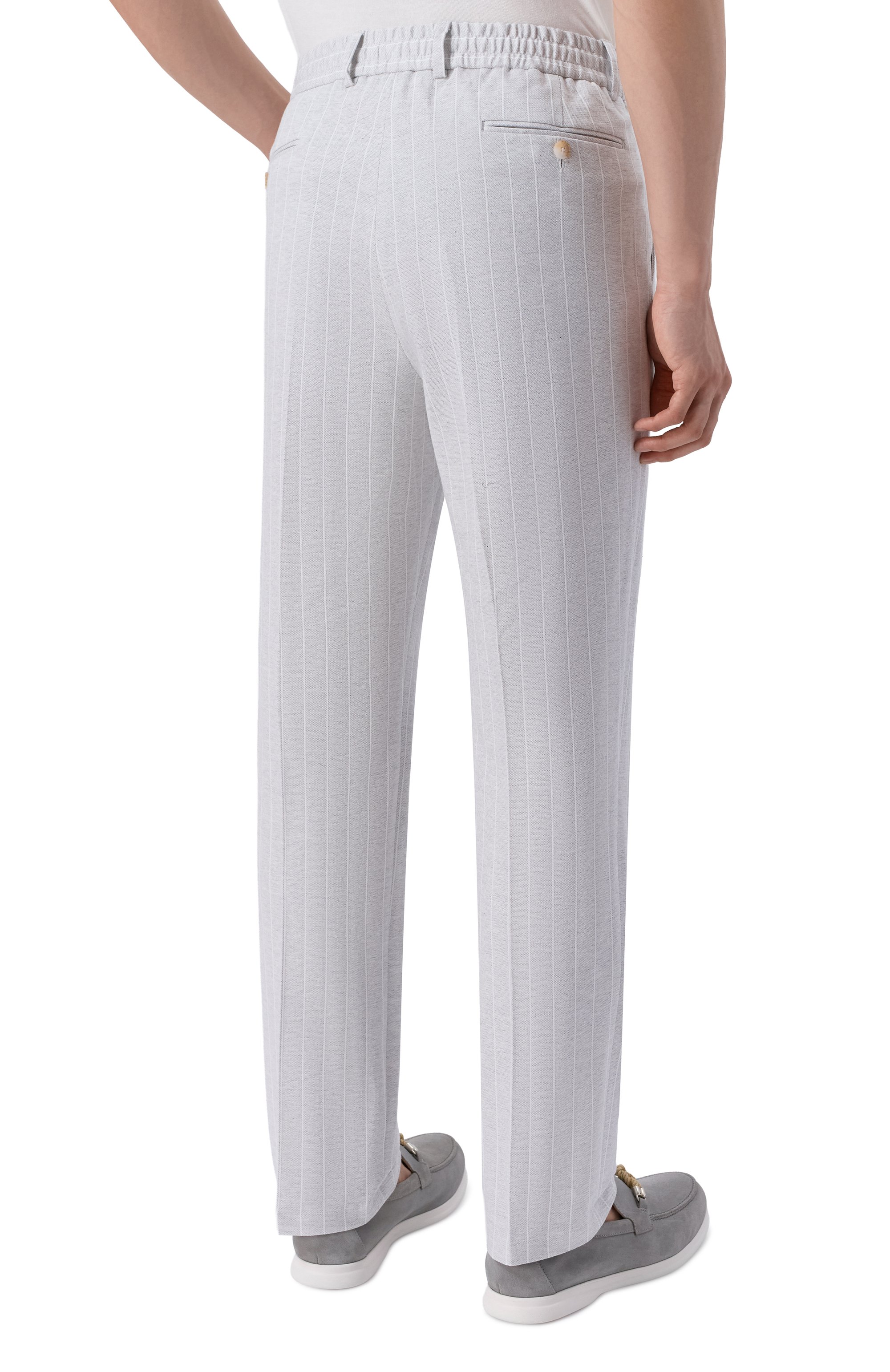 Брюки из хлопка и льна GRAN SASSO, арт. 76102/79324, фото 4