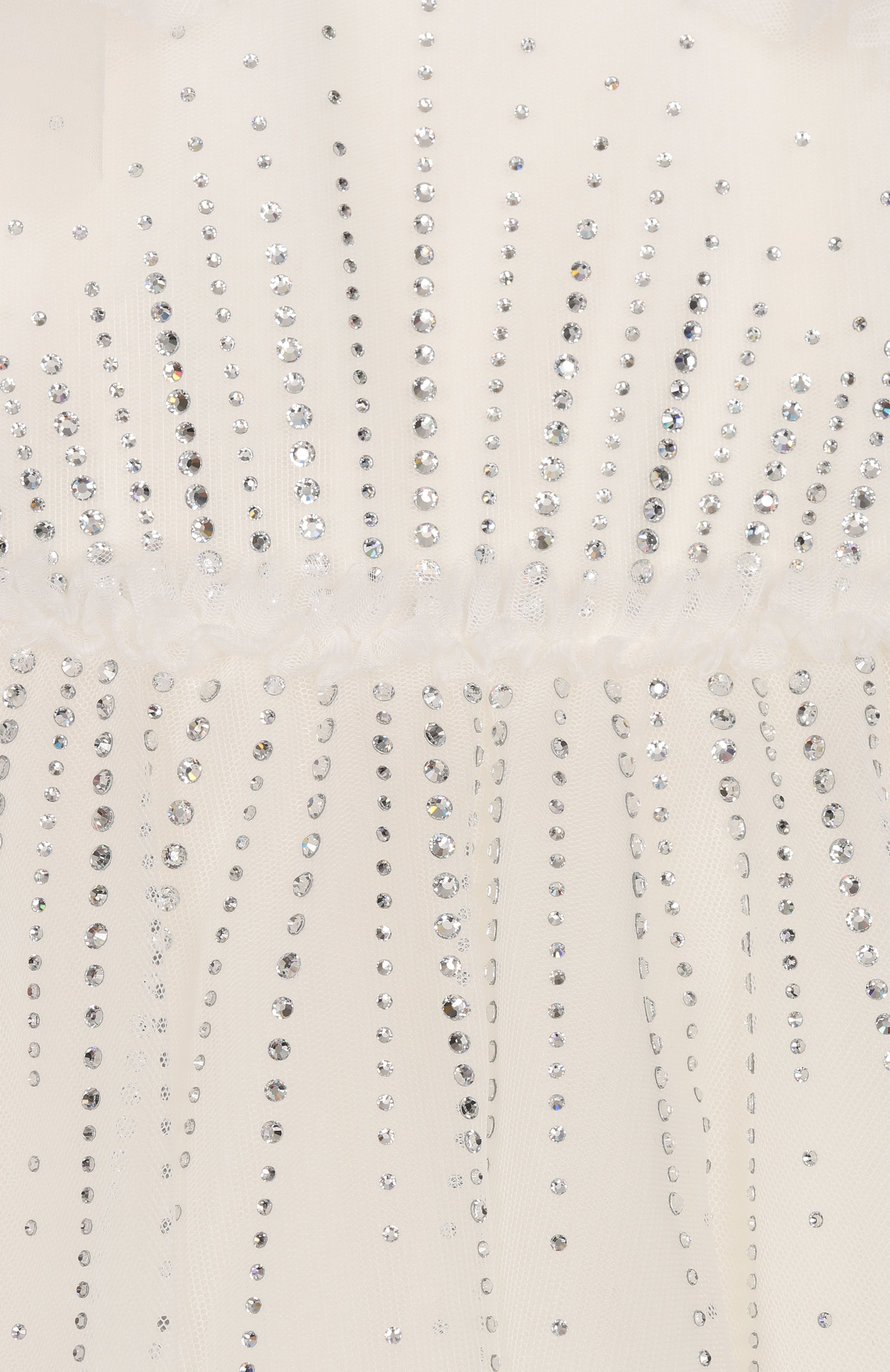 Платье с отделкой стразами MONNALISA кремового цвета по цене 78450 руб., арт. 71F908NP, фото 3 Платье с отделкой стразами MONNALISA, арт. 71F908NP, фото 3