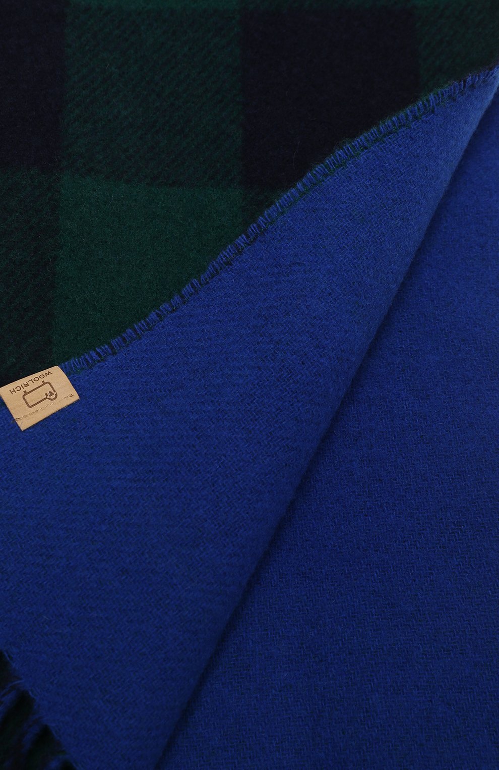 Шерстяной шарф WOOLRICH темно-зеленого цвета по цене 16000 руб., арт. CFWWAC0170FRUT3555, фото 3 Шерстяной шарф WOOLRICH, арт. CFWWAC0170FRUT3555, фото 3