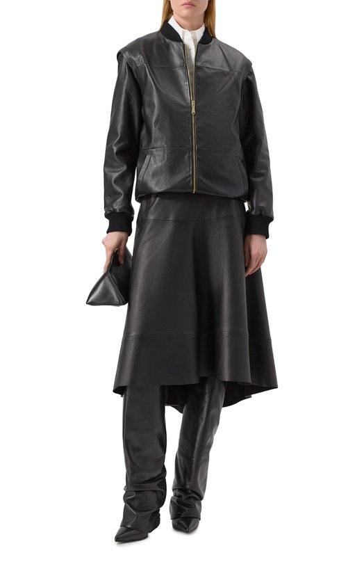 Кожаная юбка Bats FW22_S_2201 Чёрный  FW22_S_2201 Фото 2