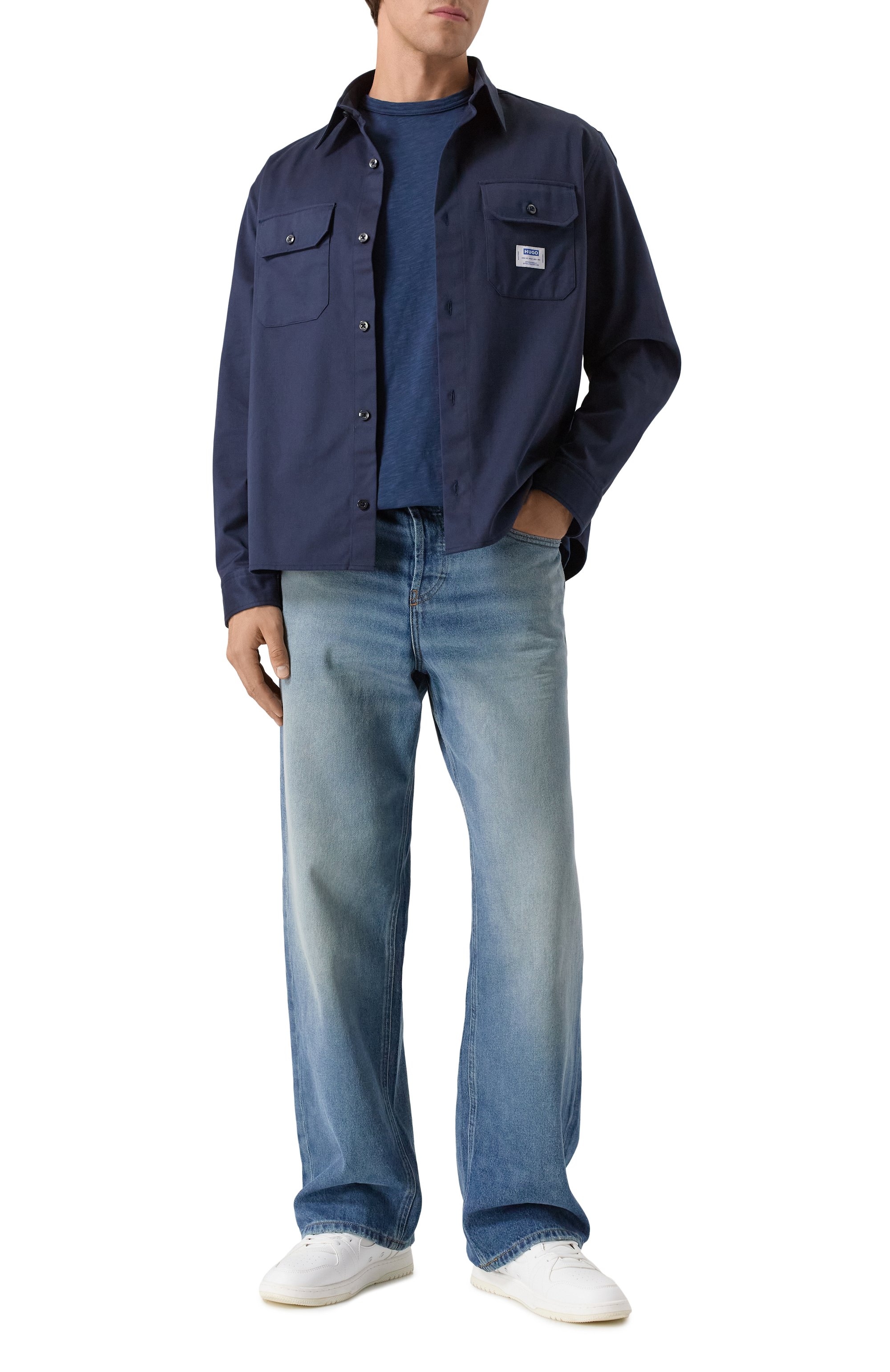 Хлопковая футболка MC2 SAINT BARTH темно-синего цвета по цене 9575 руб., арт. STBM PRESIDENT/00151H, фото 2 Хлопковая футболка MC2 SAINT BARTH, арт. STBM PRESIDENT/00151H, фото 2