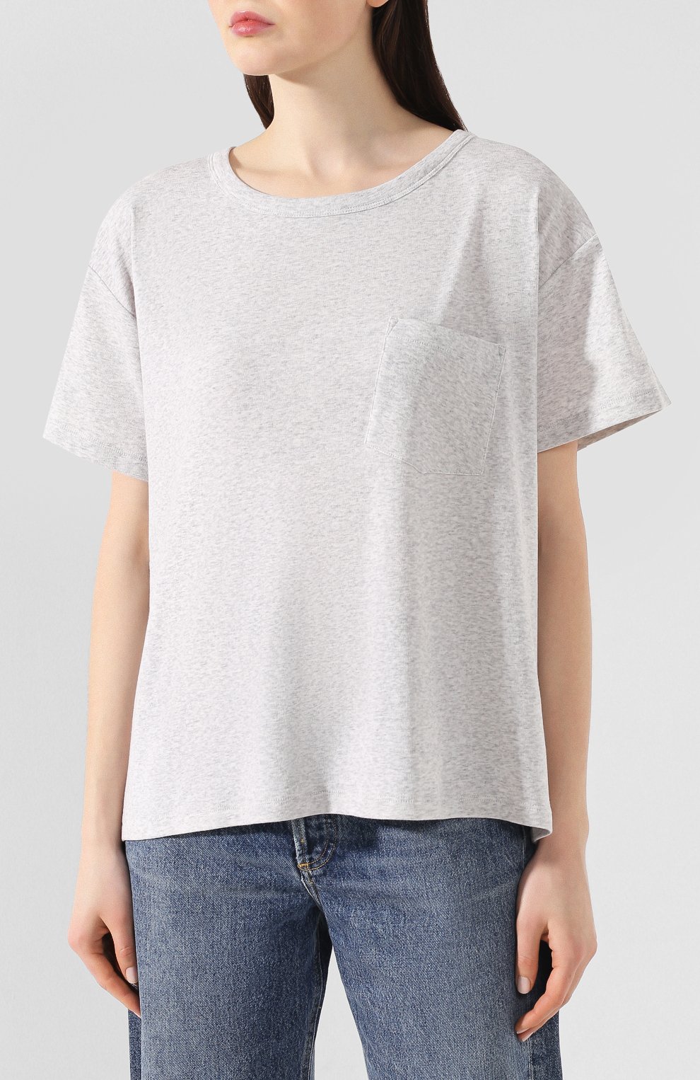 Хлопковая футболка ALEXANDERWANG.T серого цвета по цене 19750 руб., арт. 4CC1201075, фото 3 Хлопковая футболка ALEXANDERWANG.T, арт. 4CC1201075, фото 3