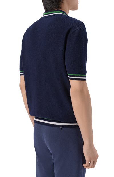 Хлопковое поло KITON темно-синего цвета по цене 120500 руб., арт. UMM0737, фото 4 Хлопковое поло KITON, арт. UMM0737, фото 4