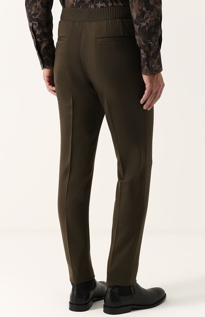 Шерстяные брюки прямого кроя с поясом на резинке BERLUTI, арт. R12TCU22-WANE, фото 4