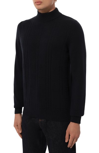 Кашемировый свитер ZILLI темно-синего цвета по цене 122500 руб., арт. KMN001M0300VCHE00, фото 3 Кашемировый свитер ZILLI, арт. KMN001M0300VCHE00, фото 3