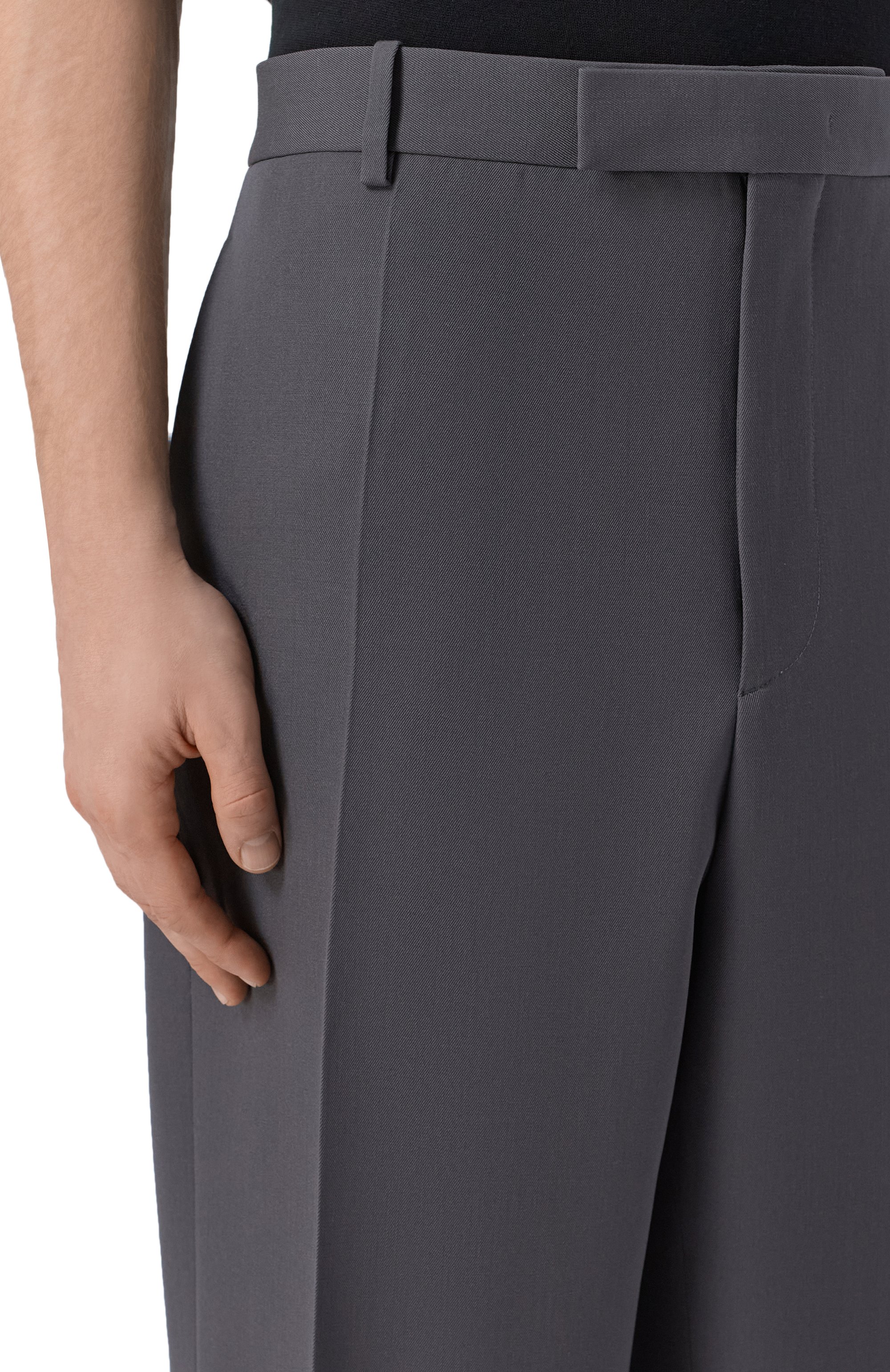 Шерстяные брюки JIL SANDER темно-серого цвета по цене 156000 руб., арт. J61KA0064/J40002, фото 5 Шерстяные брюки JIL SANDER, арт. J61KA0064/J40002, фото 5