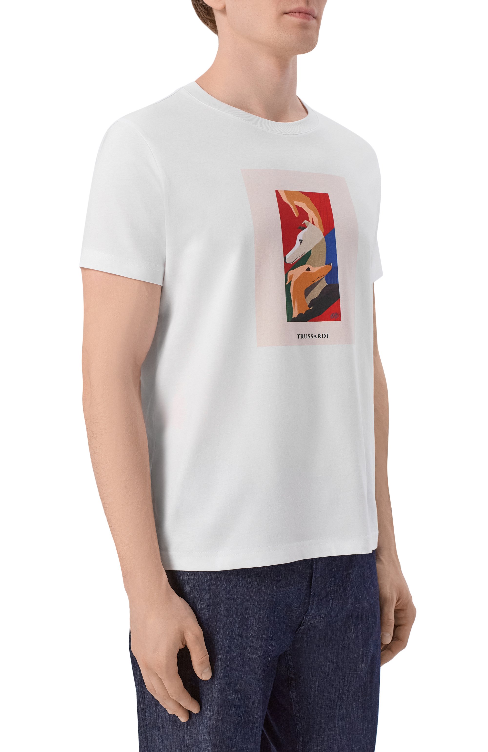 Хлопковая футболка TRUSSARDI, арт. G0688000163N, фото 3