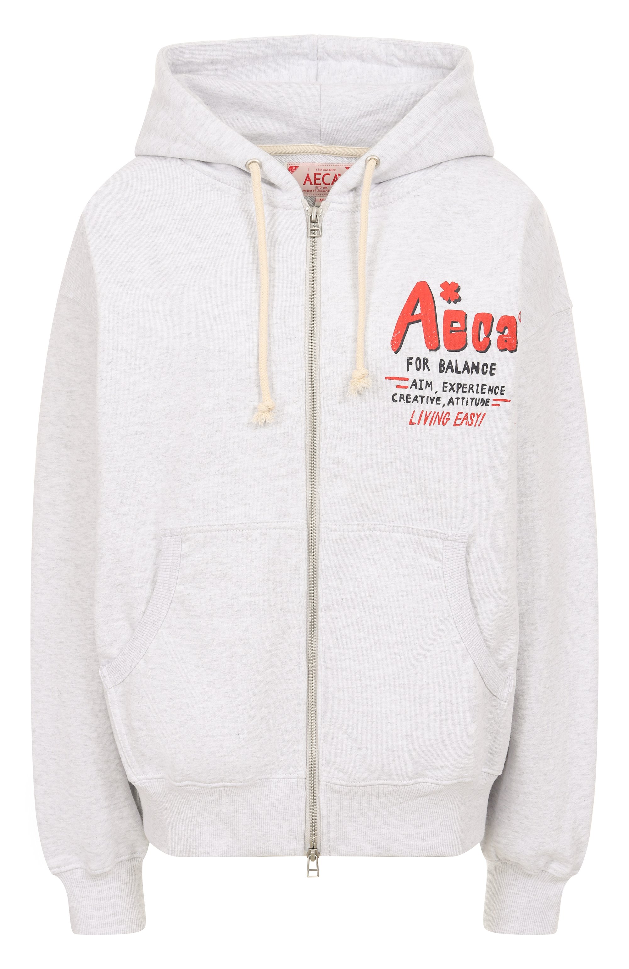 Хлопковая толстовка AECA WHITE, арт. AWCMSSBETSZOV004C0.LIGHT GREY (XL), фото 1