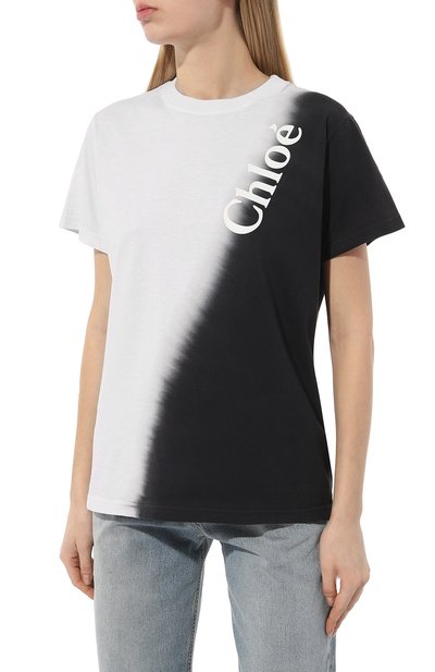 Хлопковая футболка CHLOÉ, арт. CHC23AJH01/181, фото 3