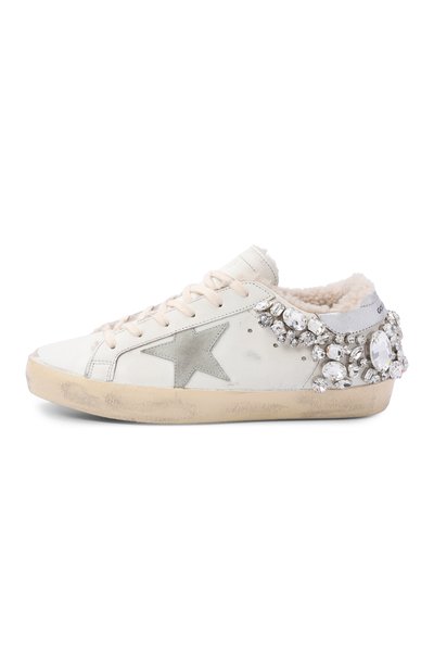 Кожаные кеды super-star GOLDEN GOOSE DELUXE BRAND, арт. GWF00174.F003355, фото 4