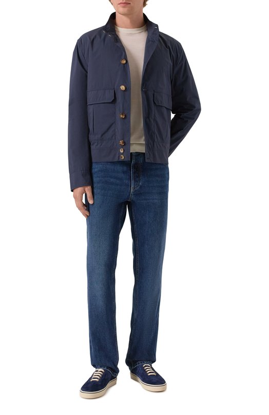 Замшевые кеды Brunello Cucinelli MPUCSGZ334 Синий  MPUCSGZ334 Фото 2