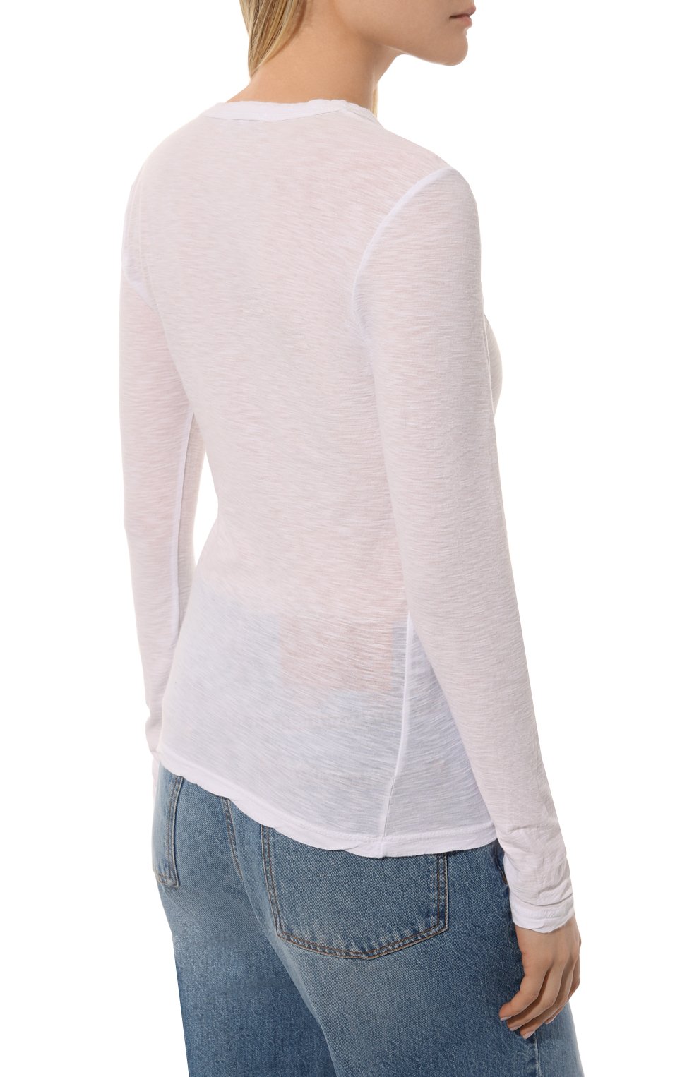 Хлопковый лонгслив JAMES PERSE, арт. WUA3361/WHT, фото 4