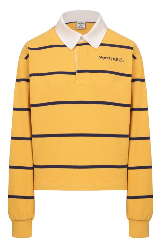 Хлопковое поло Sporty and Rich ST008623000R28 Жёлтый ST008623000R28