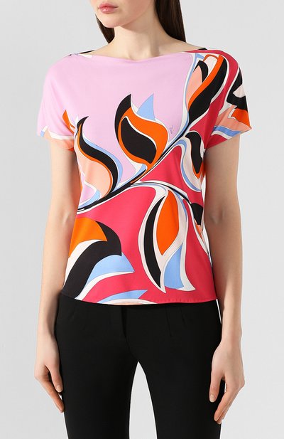 Топ из смеси вискозы и шелка EMILIO PUCCI, арт. 0EJN35/0E727, фото 3
